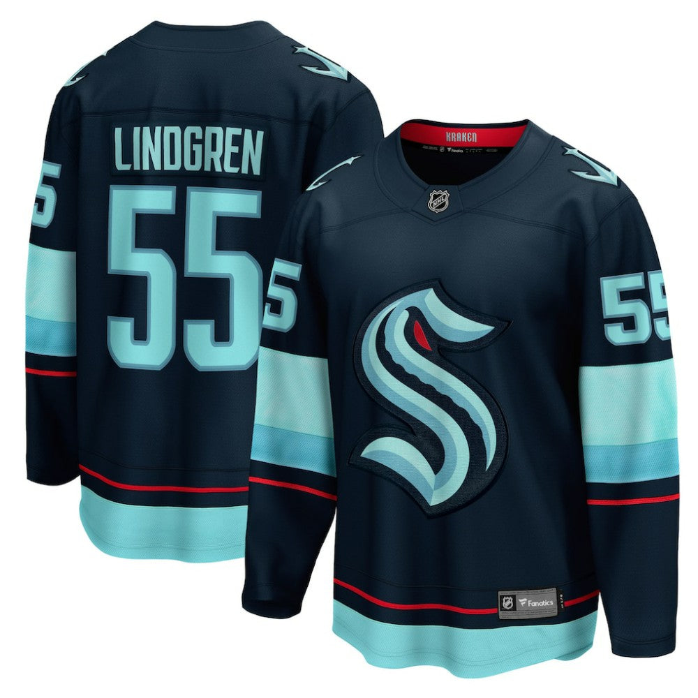 Ryan Lindgren Seattle Kraken Fanatics Home Breakaway Jersey Deep Sea Blue