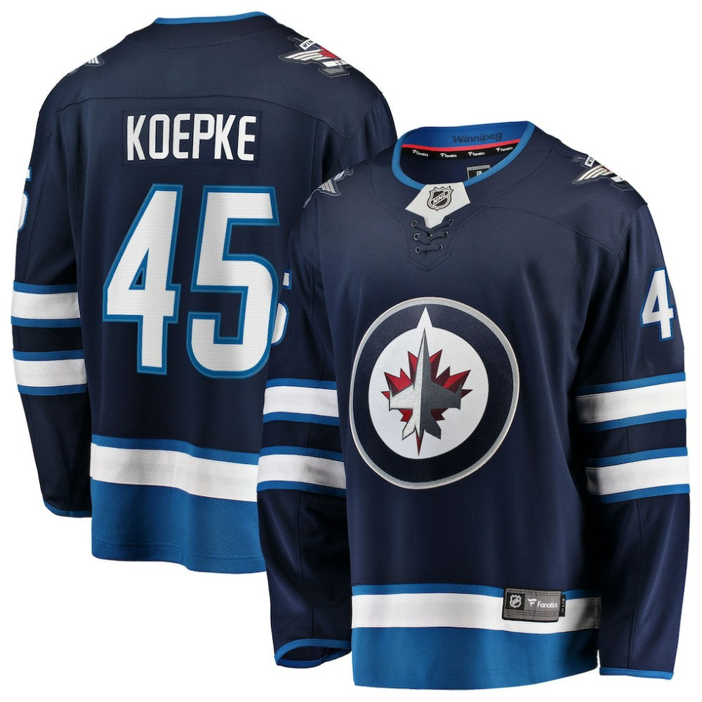 Cole Koepke Winnipeg Jets Fanatics Home Breakaway Jersey Navy