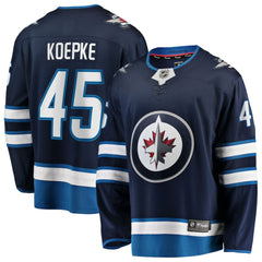 Cole Koepke Winnipeg Jets Fanatics Home Breakaway Jersey Navy