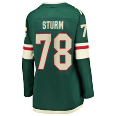 Nico Sturm Minnesota Wild Fanatics Women's Home Breakaway Jersey Green
