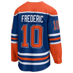 Trent Frederic Edmonton Oilers Fanatics Home Breakaway Jersey Royal