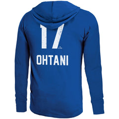 Shohei Ohtani Los Angeles Dodgers Majestic Threads Lightweight Name & Number Hoodie Royal