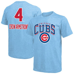 Pete Crow-Armstrong Chicago Cubs Majestic Threads Triblend Name & Number T-Shirt Light Blue