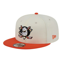 Anaheim Ducks New Era Injection Localized Two-Tone 9FIFTY Snapback Hat White/Orange