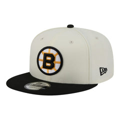 Boston Bruins New Era Injection Localized Two-Tone 9FIFTY Snapback Hat White/Black