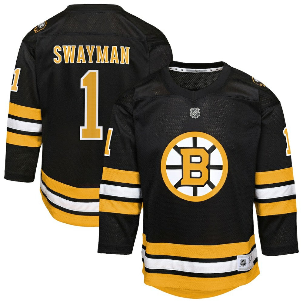 Jeremy Swayman Boston Bruins Outerstuff Youth Home Replica Jersey Black