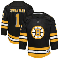 Jeremy Swayman Boston Bruins Outerstuff Youth Home Replica Jersey Black