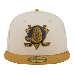 Anaheim Ducks New Era Colorpack Two-Tone 59FIFTY Fitted Hat Cream/Tan