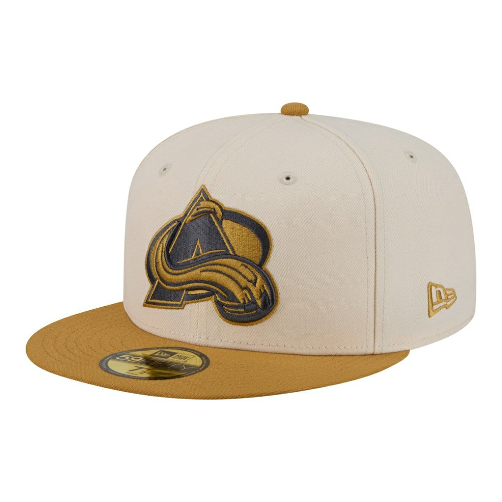 Colorado Avalanche New Era Colorpack Two-Tone 59FIFTY Fitted Hat Cream/Tan