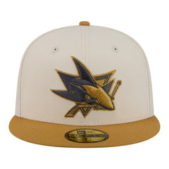 San Jose Sharks New Era Colorpack Two-Tone 59FIFTY Fitted Hat Cream/Tan