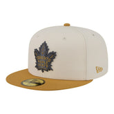 Toronto Maple Leafs New Era Colorpack Two-Tone 59FIFTY Fitted Hat Cream/Tan