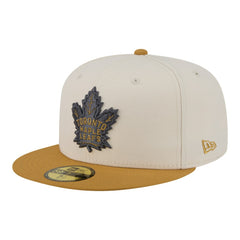 Toronto Maple Leafs New Era Colorpack Two-Tone 59FIFTY Fitted Hat Cream/Tan