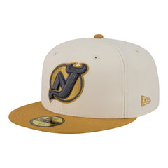 New Jersey Devils New Era Colorpack Two-Tone 59FIFTY Fitted Hat Cream/Tan