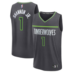 Terrence Shannon Jr. Minnesota Timberwolves Fast Break Replica Jersey - Statement Edition - Anthracite