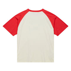 Boston Red Sox Women's Boyfriend Raglan T-Shirt Cream | Mitchell & Ness