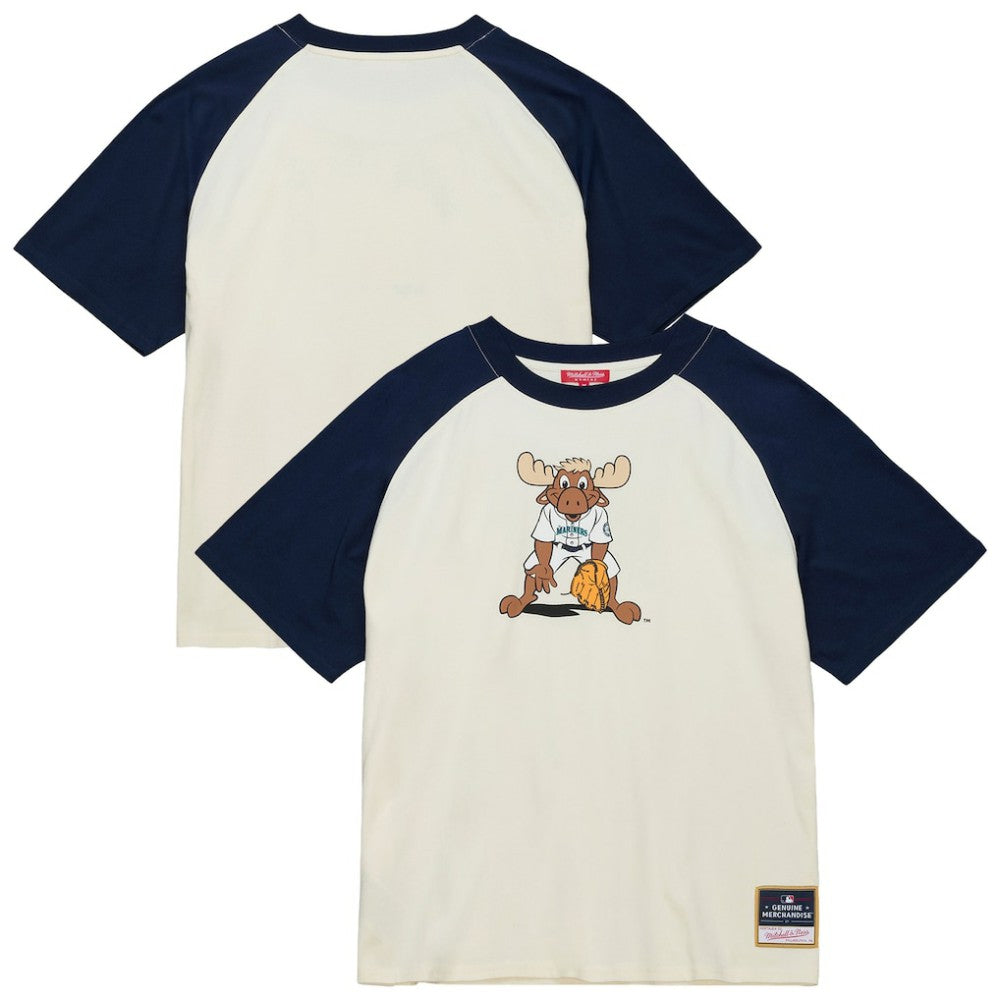 Seattle Mariners Women's Boyfriend Raglan T-Shirt Cream | Mitchell & Ness