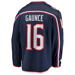 Brendan Gaunce Columbus Blue Jackets Fanatics Home Breakaway Jersey Navy