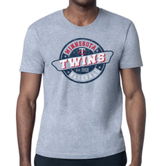 Minnesota Twins Starter Route 66 Team Logo T-Shirt Gray
