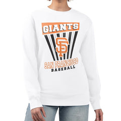San Francisco Giants Starter Women's Poster Print Team Fleece Pullover Sweatshirt White