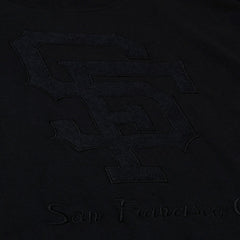 San Francisco Giants Women's Cooperstown Collection Phantom Cropped T-Shirt Black | Mitchell & Ness