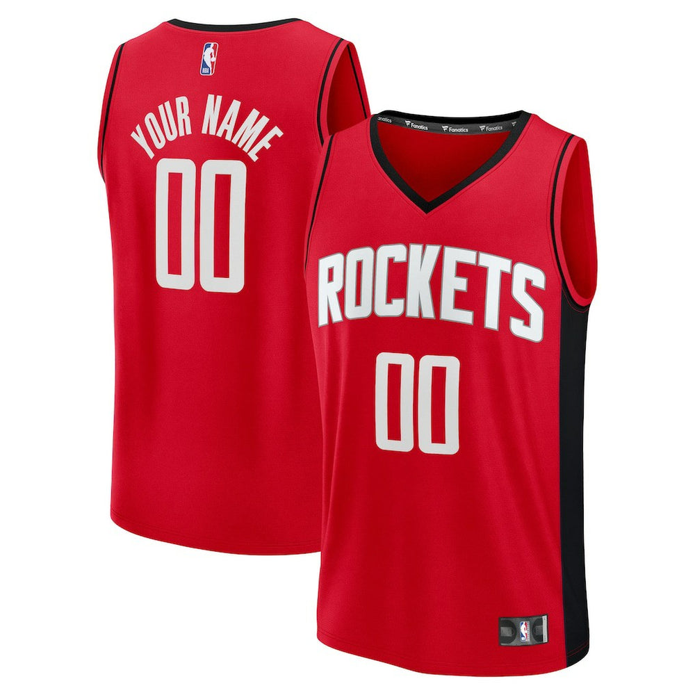 Houston Rockets Fast Break Custom Jersey - Icon Edition - Red