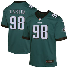 Jalen Carter Philadelphia Eagles Youth Game Player Jersey - Midnight Green