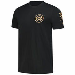 Chicago Cubs Bronze Logo with Cross Bats Established T-Shirt Black | New Era