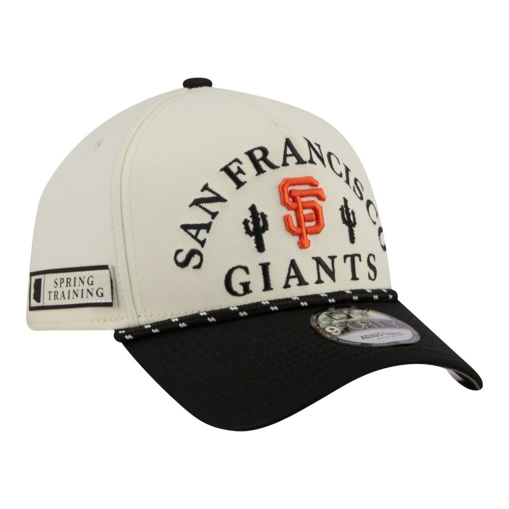 San Francisco Giants 2026 Spring Training Fan Pack Rope A-Frame 9FORTY Adjustable Hat Cream | New Era