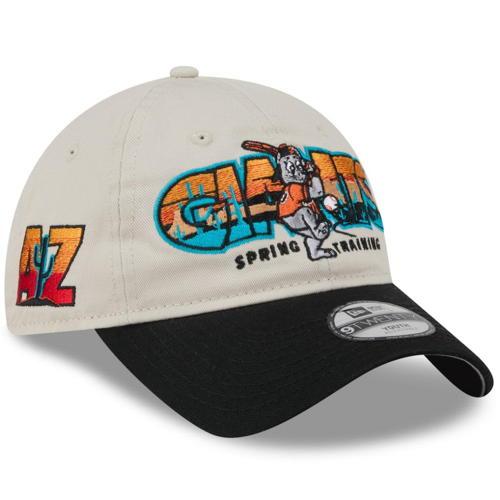 San Francisco Giants Youth 2026 Spring Training Fan Pack Batter 9TWENTY Adjustable Hat Stone/Black | New Era