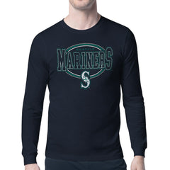 Seattle Mariners Starter Team Track Graphic Long Sleeve T-Shirt Navy