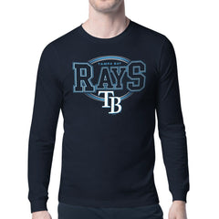 Tampa Bay Rays Starter Team Track Graphic Long Sleeve T-Shirt Navy