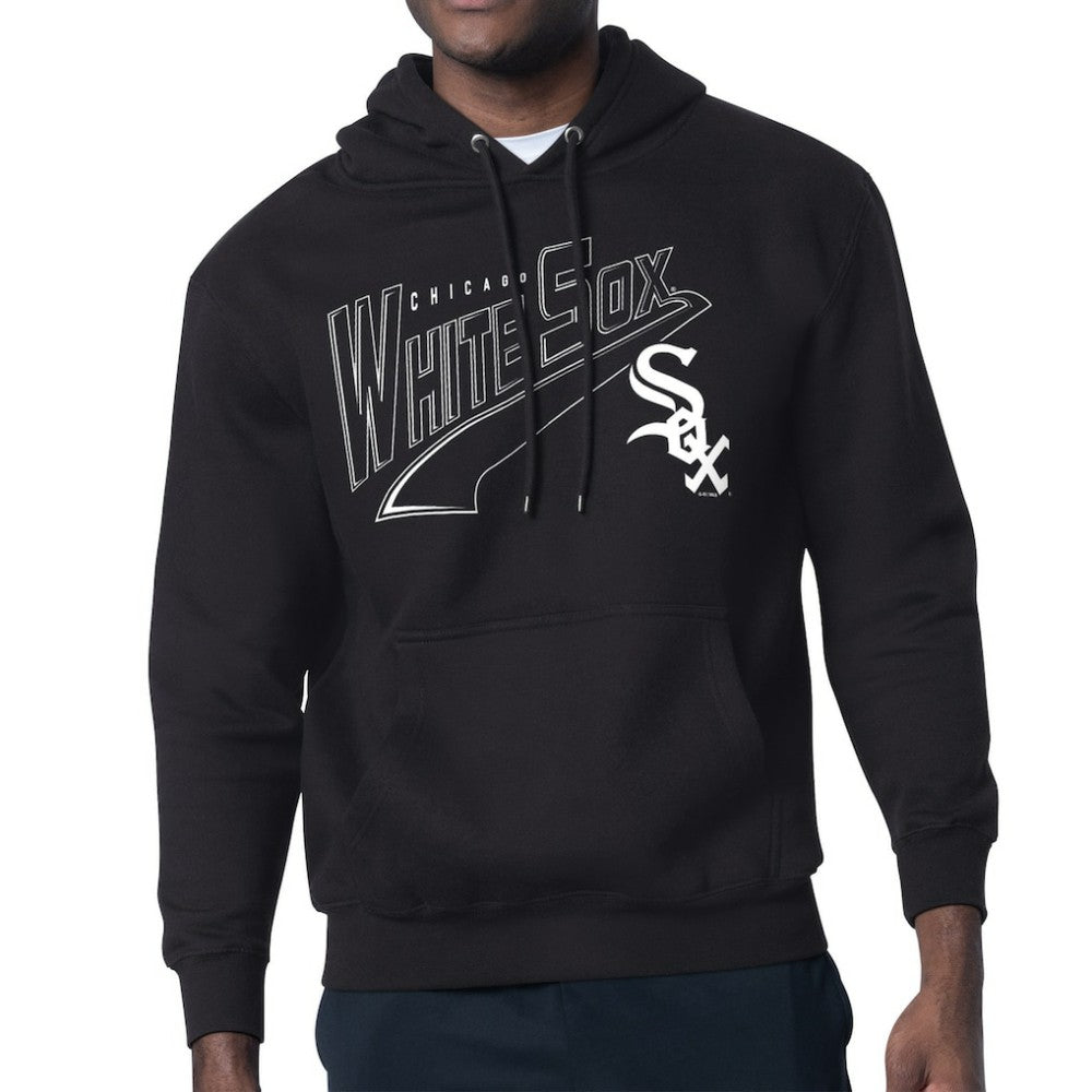 Chicago White Sox Starter Modern Tailsweep Fleece Tri-Blend Pullover Hoodie Black