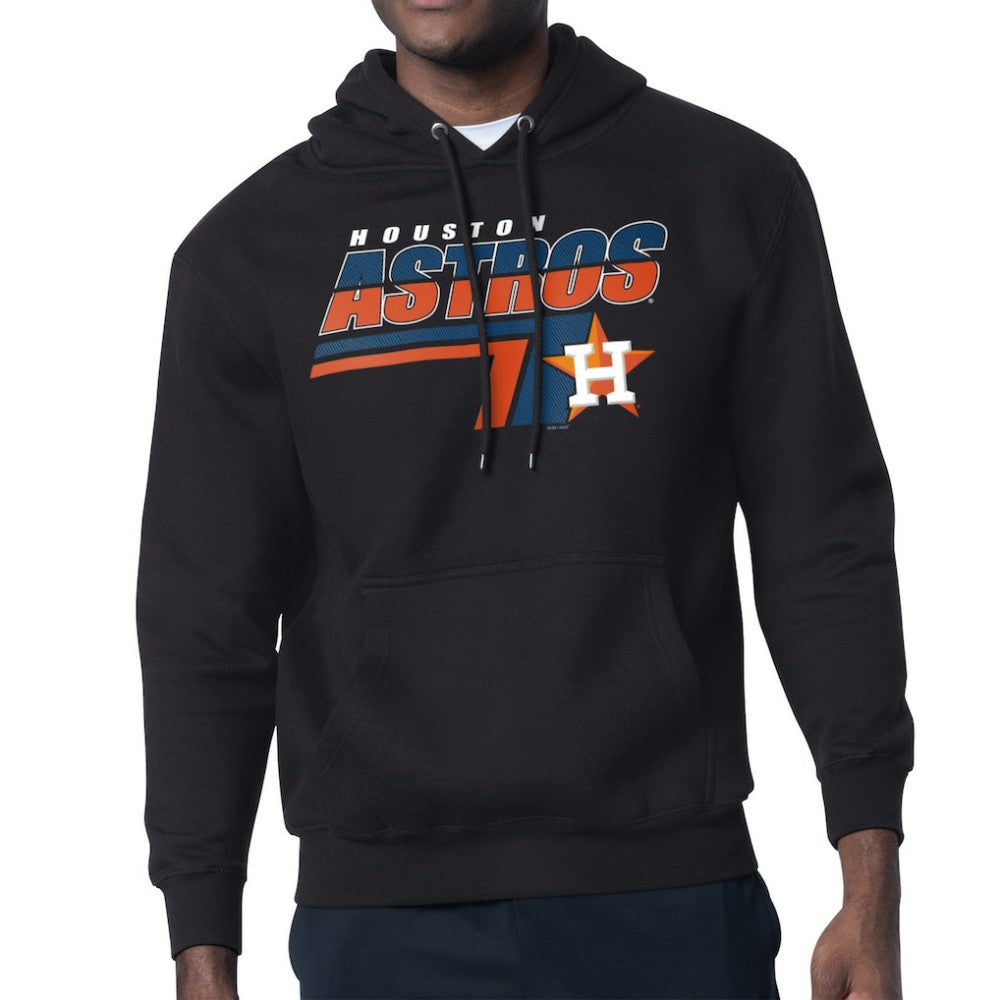 Houston Astros Starter Logo Push Graphic Hoodie Black