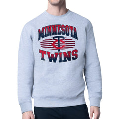 Minnesota Twins Starter Team Grit Graphic Fleece Pullover Sweatshirt Heather Gray