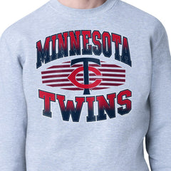 Minnesota Twins Starter Team Grit Graphic Fleece Pullover Sweatshirt Heather Gray
