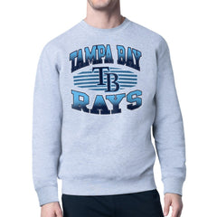 Tampa Bay Rays Starter Team Grit Graphic Fleece Pullover Sweatshirt Heather Gray