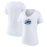 Winnipeg Jets Women's Primary Logo V-Neck T-Shirt White