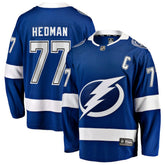 Victor Hedman Tampa Bay Lightning Fanatics Home Captain Patch Breakaway Jersey Blue
