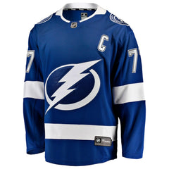 Victor Hedman Tampa Bay Lightning Fanatics Home Captain Patch Breakaway Jersey Blue