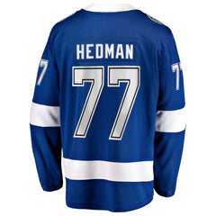 Victor Hedman Tampa Bay Lightning Fanatics Home Captain Patch Breakaway Jersey Blue