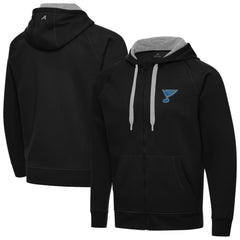 St. Louis Blues Antigua Victory Full-Zip Hoodie Black