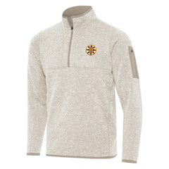 Boston Bruins Antigua Fortune Quarter-Zip Pullover Jacket Oatmeal