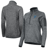 St. Louis Blues Antigua Women's Fortune Half-Zip Pullover Heather Black