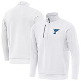 St. Louis Blues Antigua Generation Quarter-Zip Pullover Top White