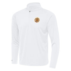 Boston Bruins Antigua Tribute Lightweight Quarter-Zip Pullover White