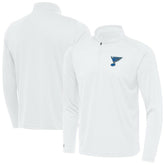 St. Louis Blues Antigua Tribute Lightweight Quarter-Zip Pullover White