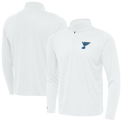 St. Louis Blues Antigua Tribute Lightweight Quarter-Zip Pullover White