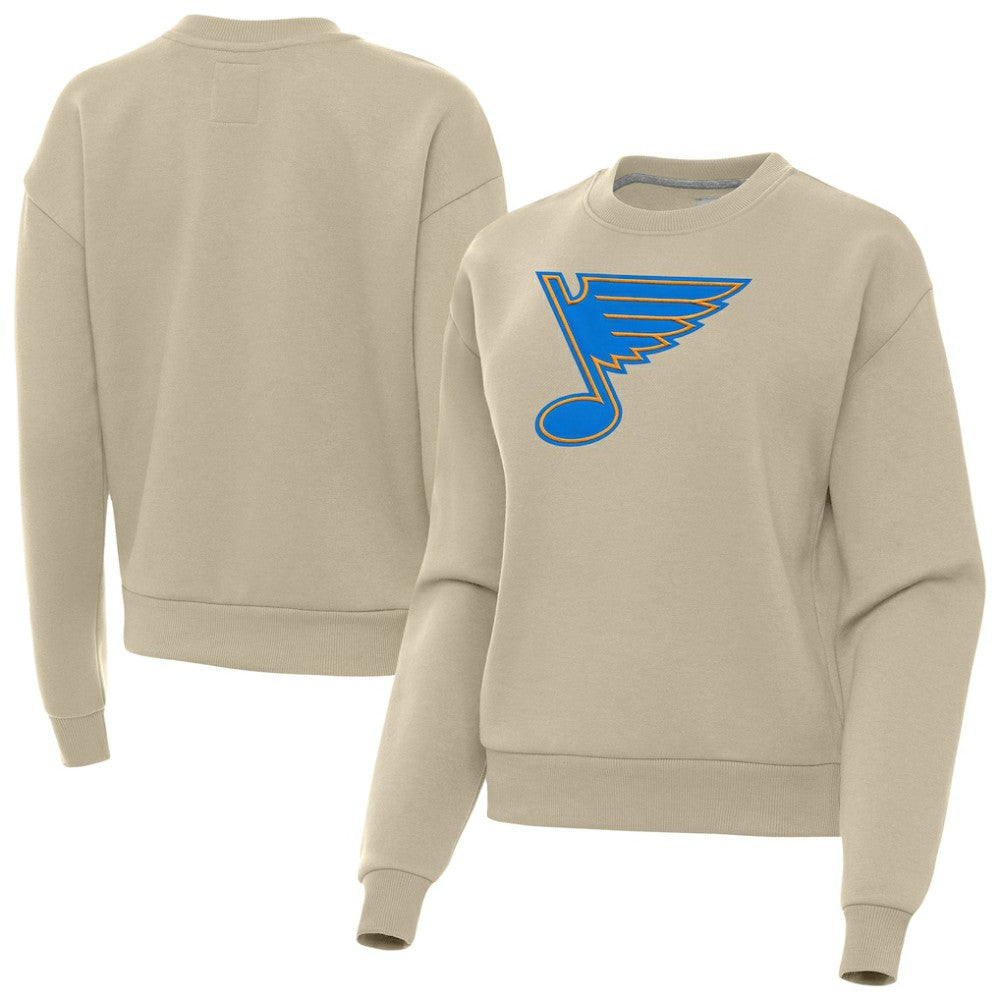 St. Louis Blues Antigua Women's Victory Pullover Sweatshirt Khaki