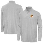 Boston Bruins Antigua Hunk Lightweight Quarter-Zip Pullover Heather Gray