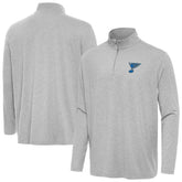St. Louis Blues Antigua Hunk Lightweight Quarter-Zip Pullover Heather Gray